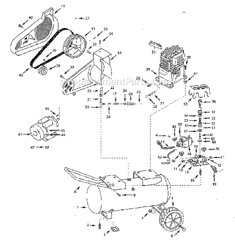 Page A Diagram and Parts List for VT623301AJ  Campbell Hausfeld Compressor
